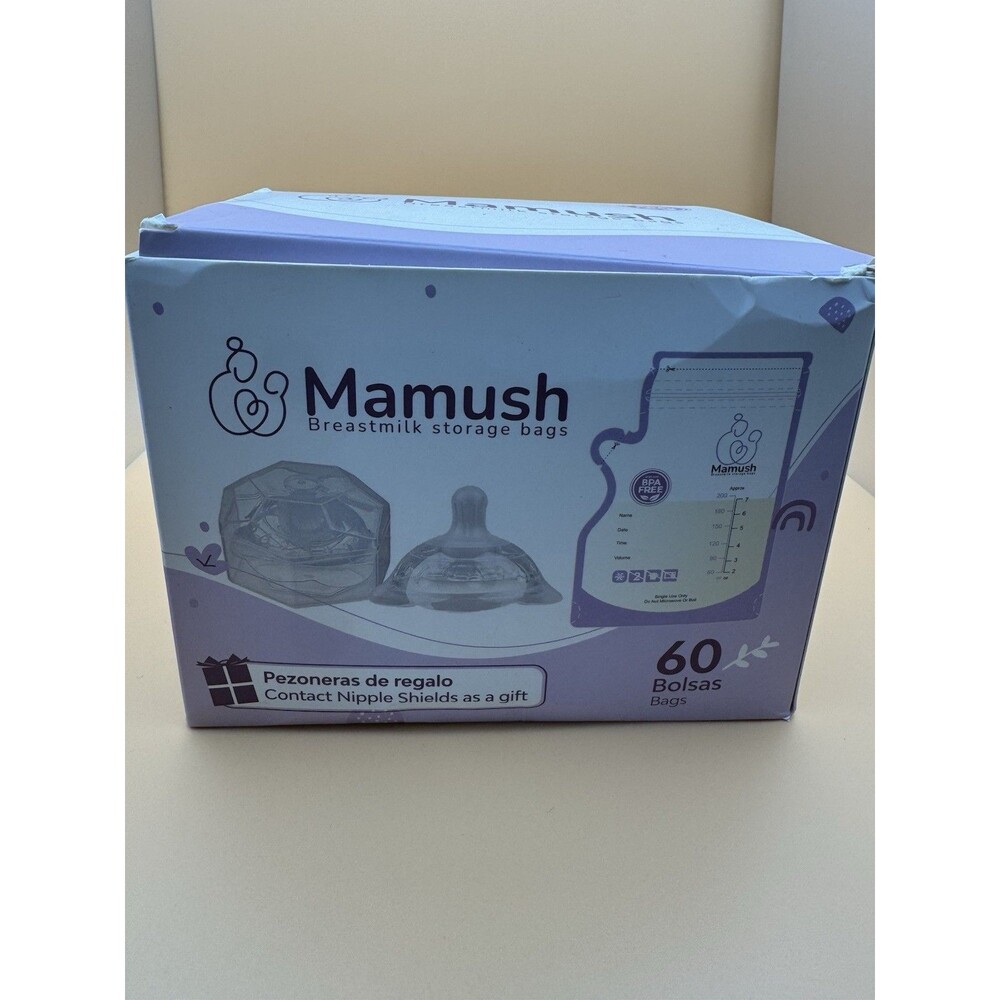 Mamush Breastmilk Storage Bags 60ct 7oz BPA Free